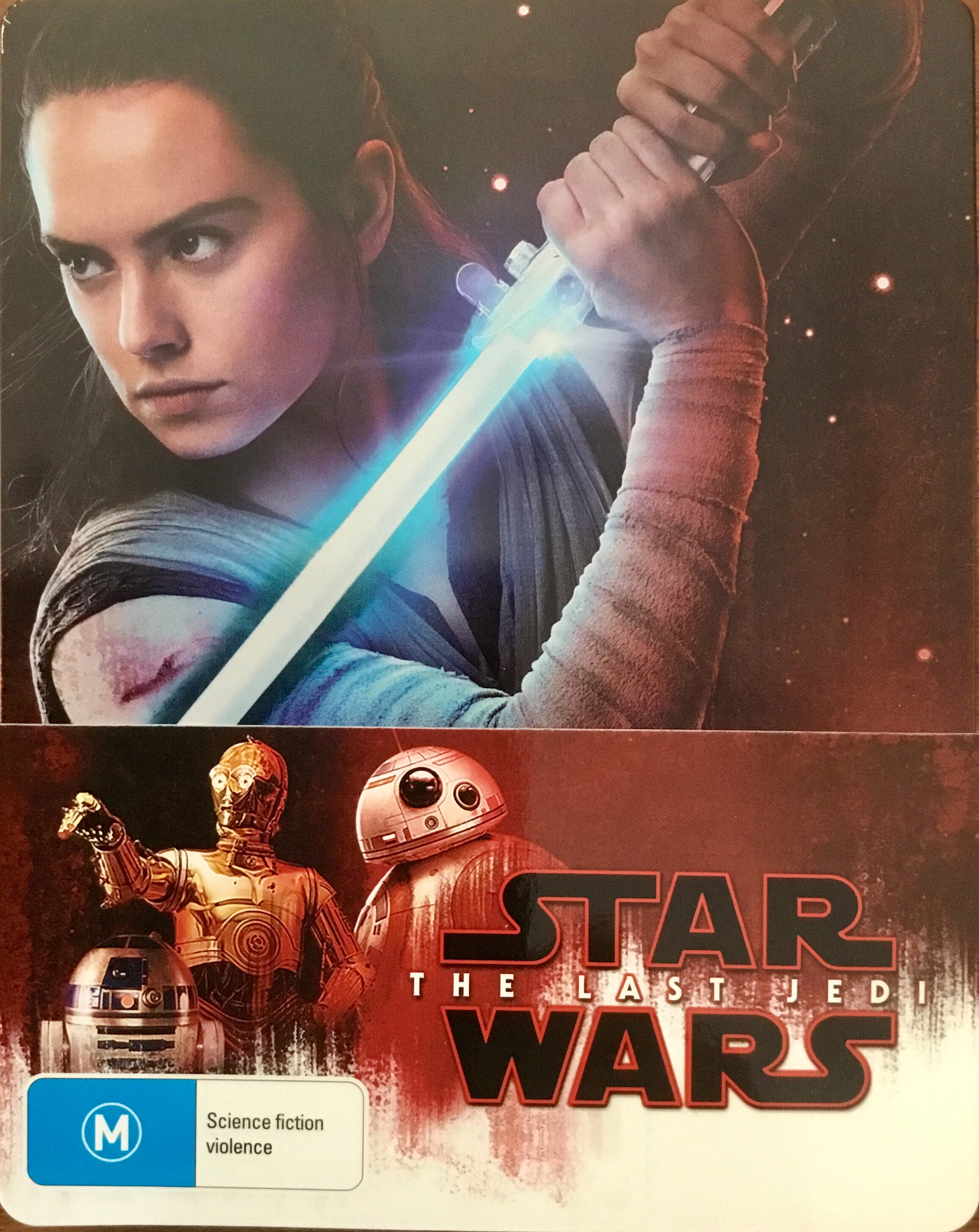 The cover of the Steelbook edition of Star Wars: The Last Jedi