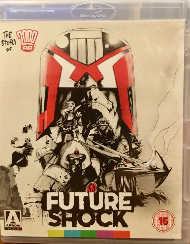 The cover of Arrow Video’s release of Future Shock